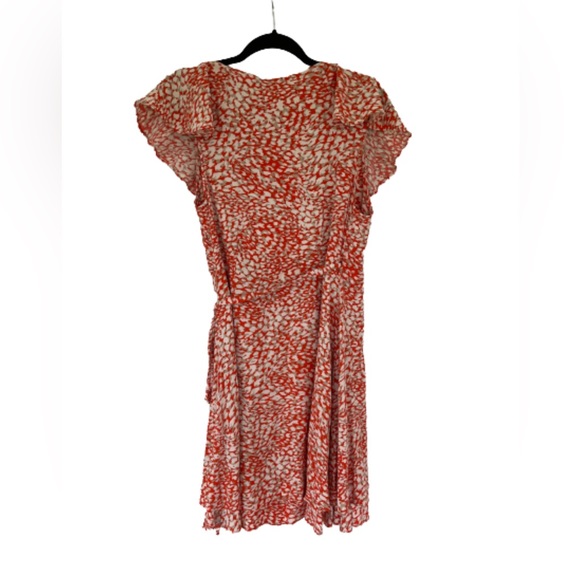 FREE PEOPLE | orange print wrap dress - Picture 7 of 8